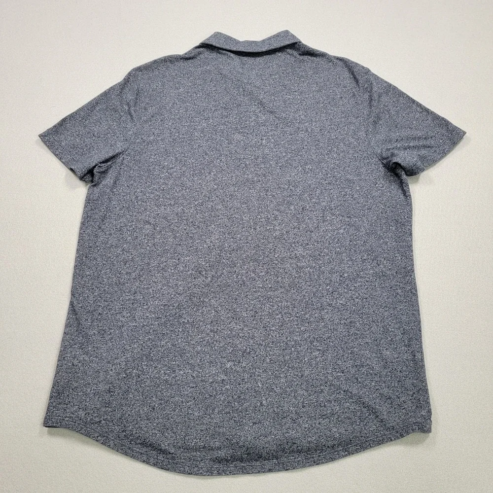 Men's Michael Kors Short Sleeve Button Down Shirt, Large, Blue Heather, PreOwned
